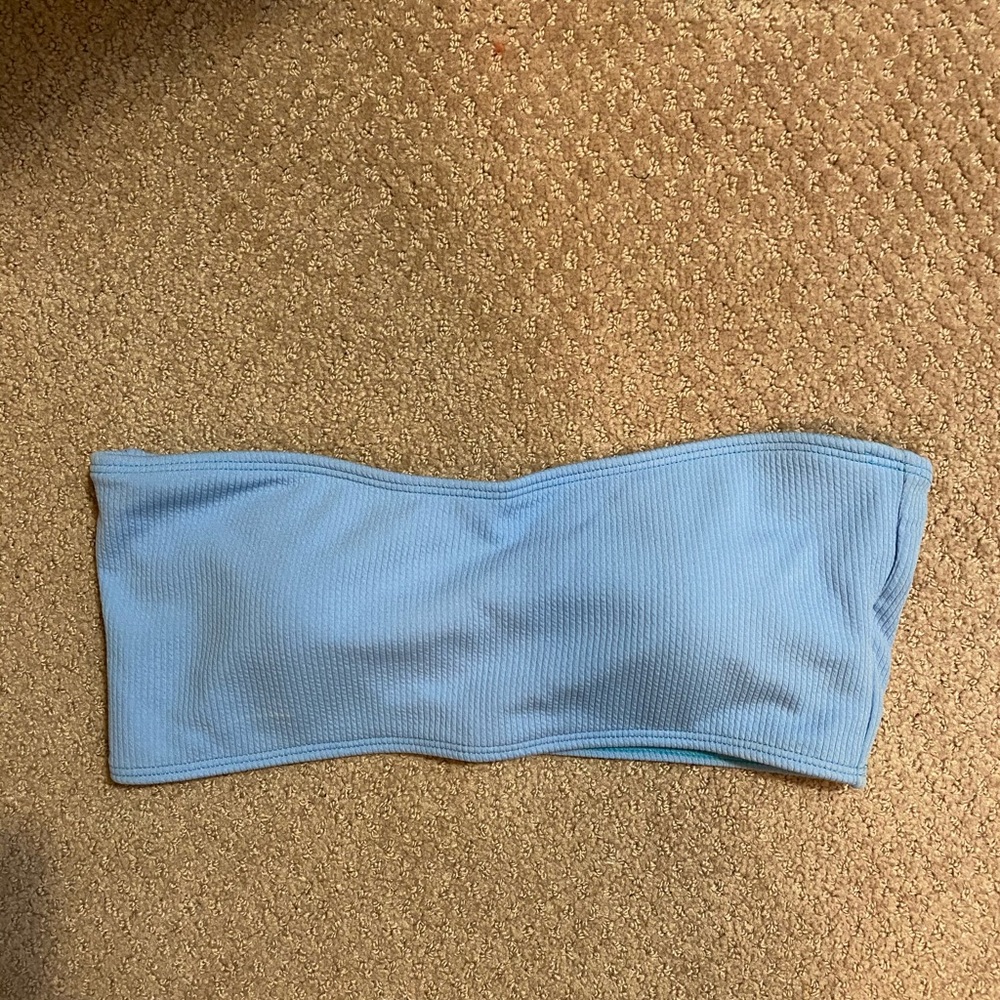 Shein Blue Bandeau Bathing Suit Top